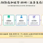 科研AI五步生存法流程图：从开题到答辩的AI全攻略