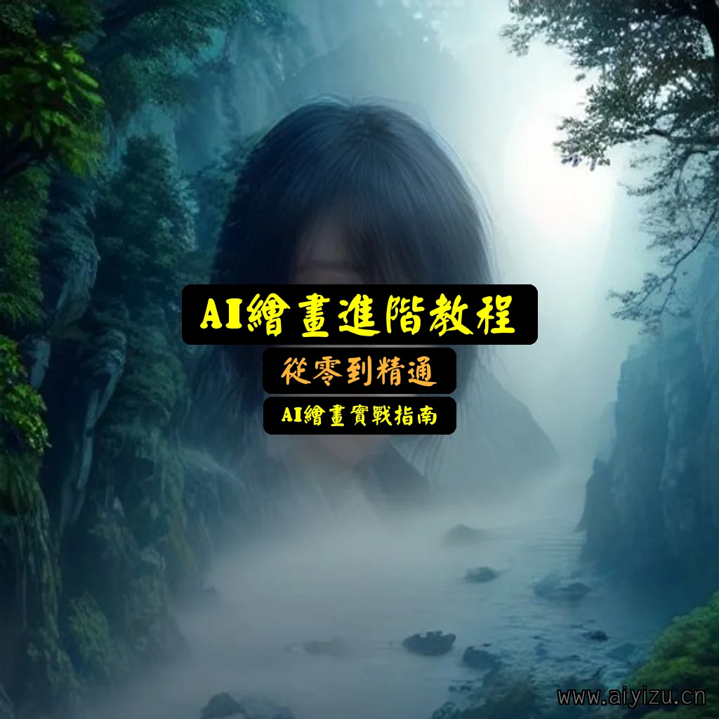 AI绘画进阶教程封面图,从零到精通AI绘画实战指南