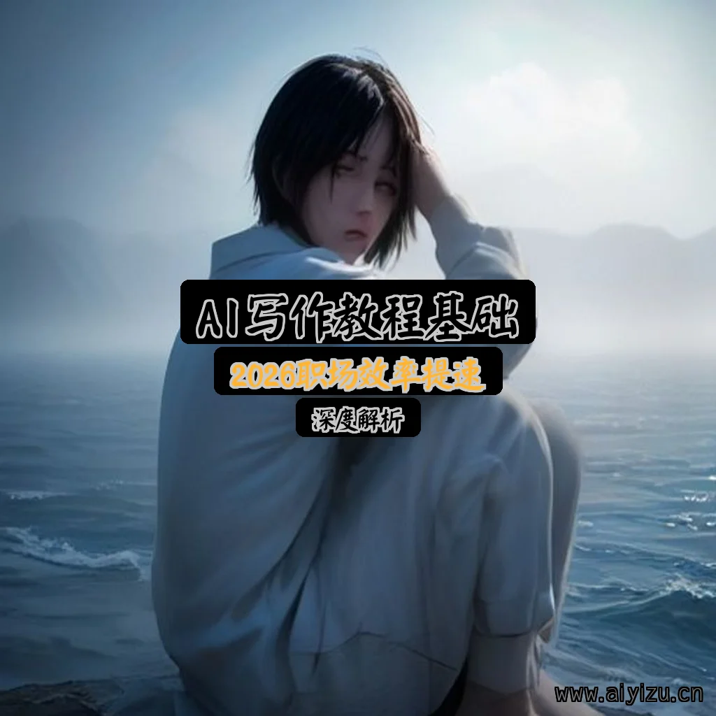 AI写作教程基础封面图,温暖姐姐风格