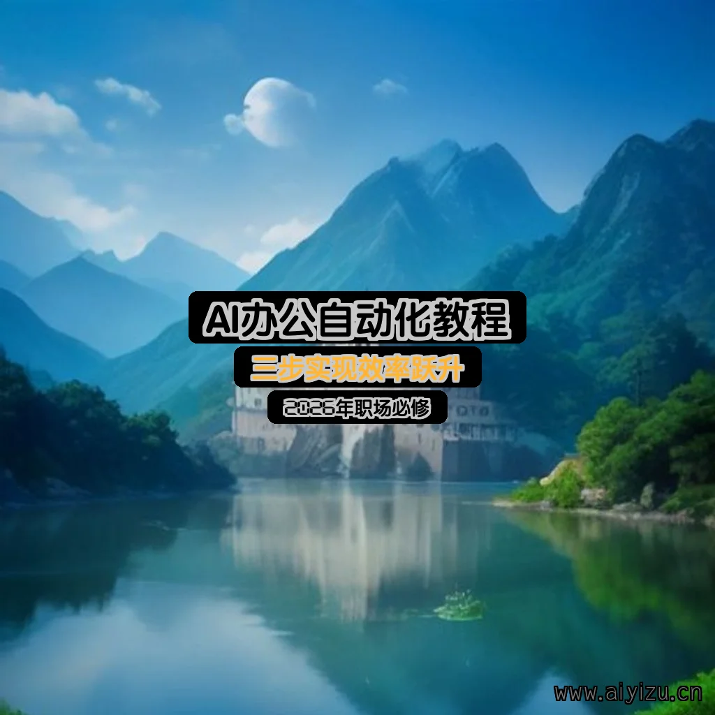AI办公自动化教程封面：三步实现效率跃升