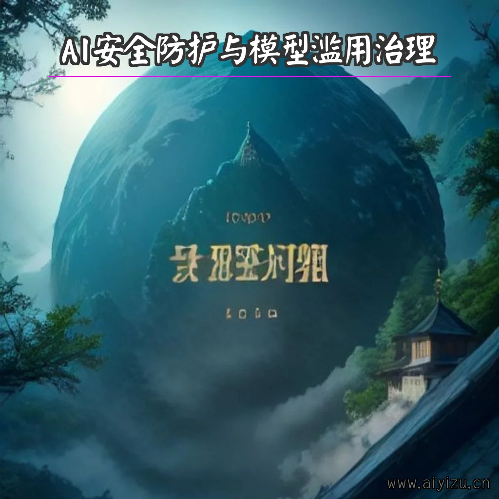 AI安全防护与模型滥用治理概念图